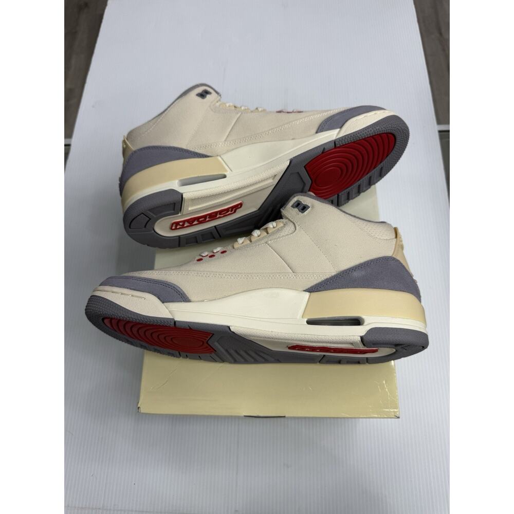 Air Jordan 3 Retro SE Canvas Muslin DH7139-100 2022 Size 10.5 - Picture 4 of 8